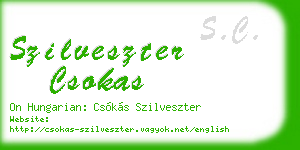 szilveszter csokas business card